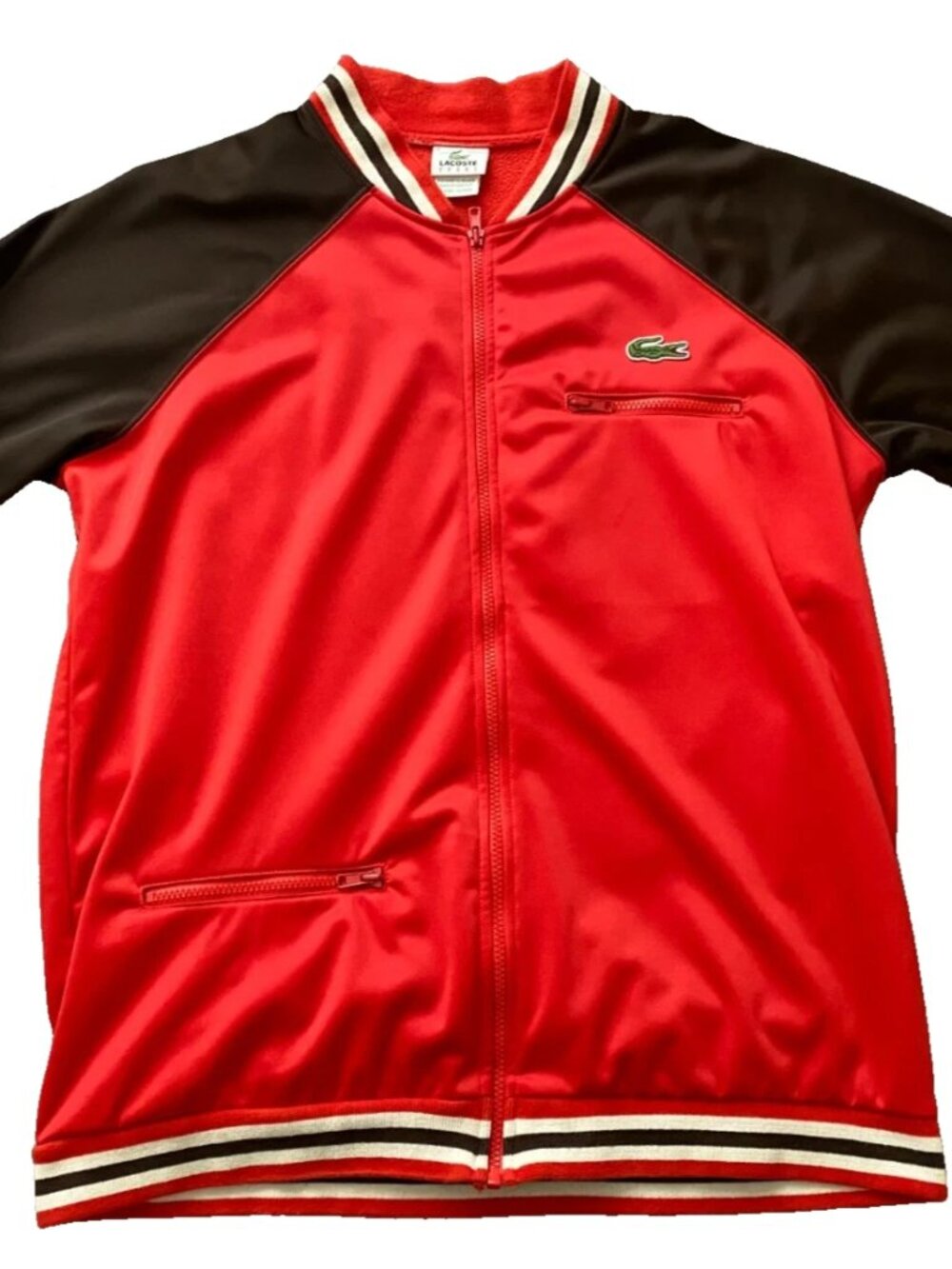 Lacoste Full-Zip Red Bomber Jacket XL/ Size 6